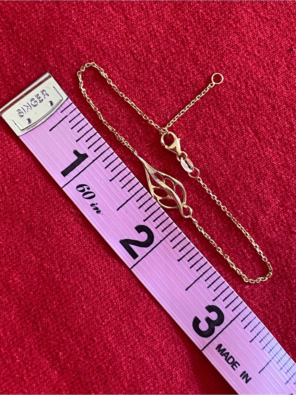 Na Hoku - 14K Gold Adjustable Hawaiian Maile Leaf Bracelet - Picture 14 of 16